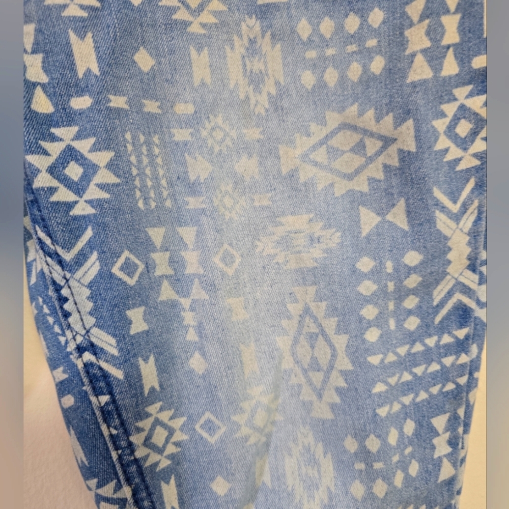 Est. 1846 Denim Aztec Blue Patterned Women's Jeans - Picture 4 of 4